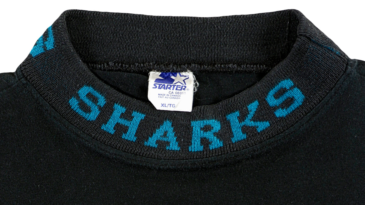 Starter - San Jose Sharks Spell-Out T-Shirt 1990s X-Large Vintage Retro Hockey
