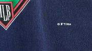 MLB (Logo 7) - Atlanta Braves Spell-Out T-Shirt 1994 Large Vintage Retro Baseball