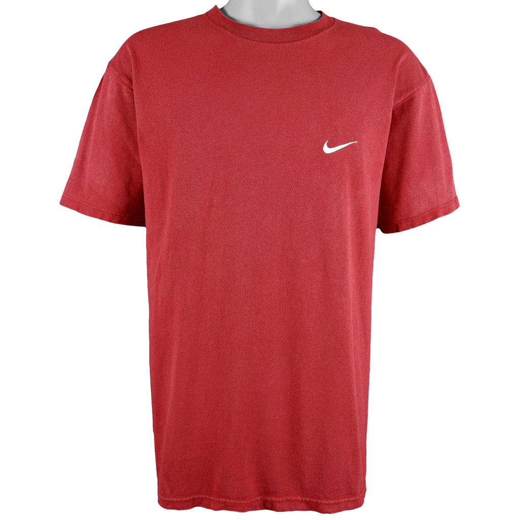 Nike - Red Classic T-Shirt 1990s Medium Vintage Retro 