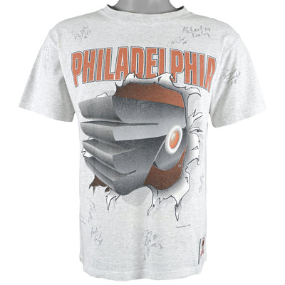 NHL (Nutmeg) - Philadelphia Flyers Team Autographed T-Shirt 1994 Medium