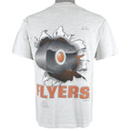 NHL (Pro Player) - Philadelphia Flyers Spell-Out T-Shirt 1990s Medium Vintage Retro Hockey