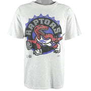 NBA (Competitor) - Toronto Raptors Big Spell-Out T-Shirt 1990s Large Vintage Retro Basketball