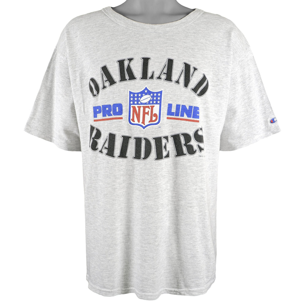 Champion - Oakland Raiders Spell-Out T-Shirt 1994 X-Large Vintage Retro Football