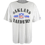 Champion - Oakland Raiders Spell-Out T-Shirt 1994 X-Large Vintage Retro Football