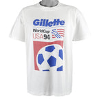 Vintage (Gillette) - White World Cup USA 94 Deadstock T-Shirt 1994 X-Large Vintage Retro Soccer
