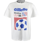 Vintage (Gillette) - White World Cup USA 94 Deadstock T-Shirt 1994 X-Large Vintage Retro Soccer