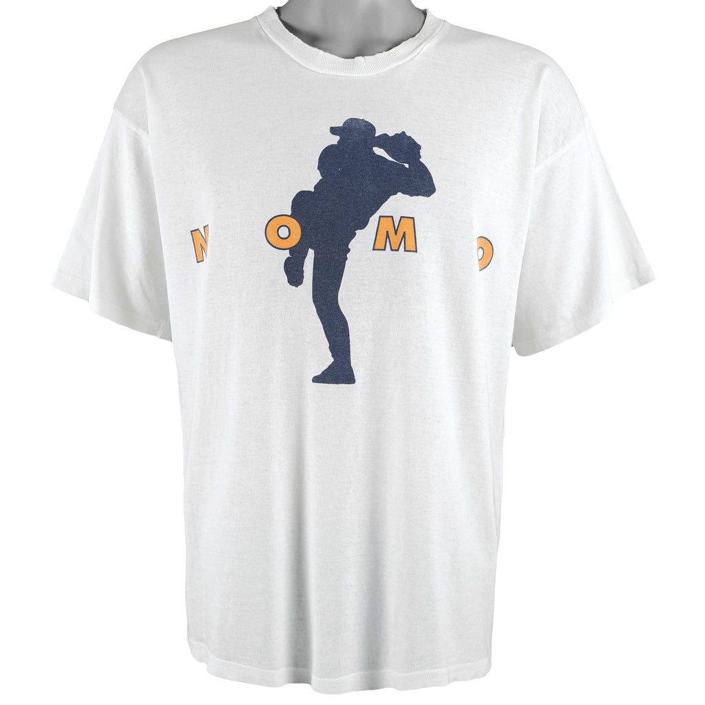 Nike - Hideo Nomo, L.A. Dodgers #16 Deadstock T-Shirt 1990s Large Vintage Retro Baseball