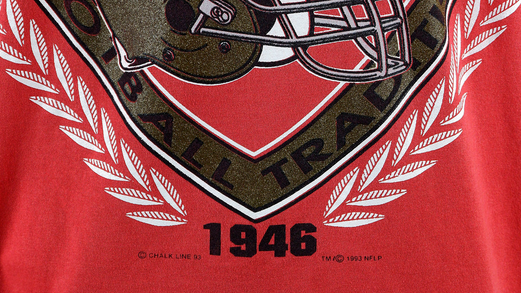 NFL (Chalk Line) - San Francisco 49ers Spell-Out T-Shirt 1993 X-Large Vintage Retro Football