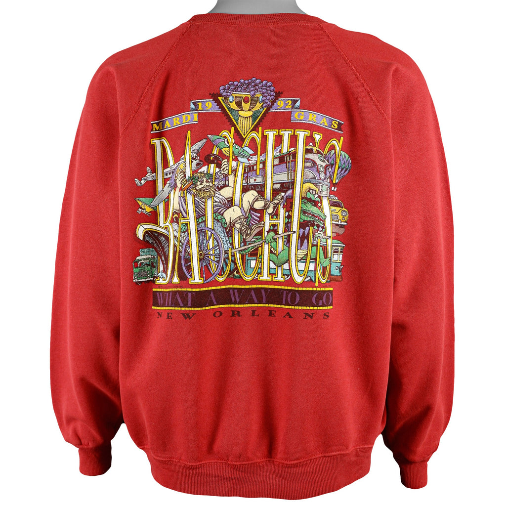 Vintage - Mardi Gras, New Orleans Crew Neck Sweatshirt 1992 Large Vintage Retro