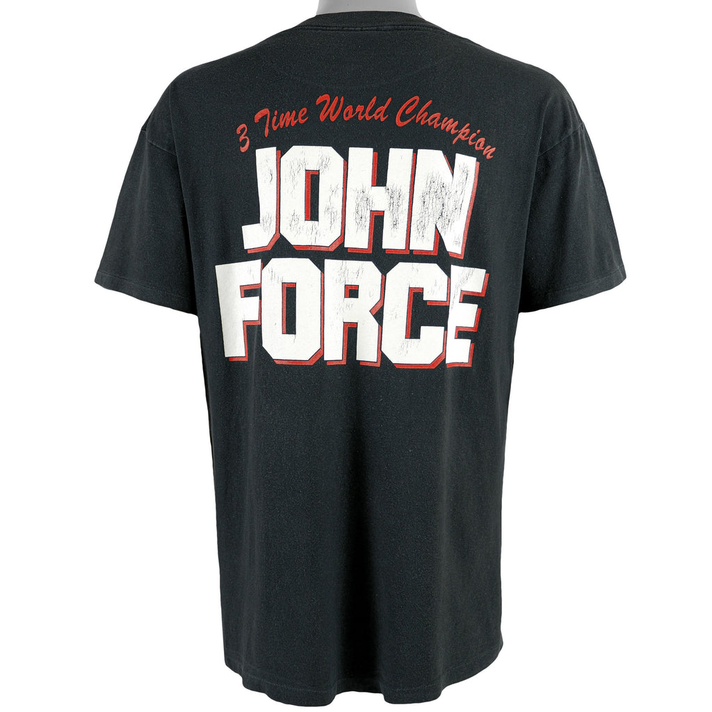 Nascar (SS) - John Force, The Nightmare Continues T-Shirt 1990s Large Vintage Retro
