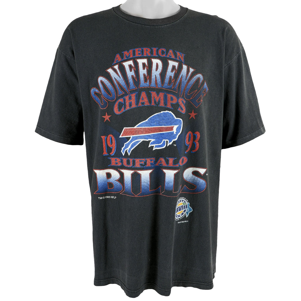 Starter - Buffalo Bills, Wester Conference Champs T-Shirt 1993 Large Vintage Retro Football
