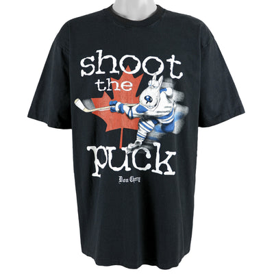 NHL (Canadiana) - Don Cherry, Shoot the Puck T-Shirt 1990s X-Large