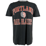 NBA (Signal) - Portland Blazers Spell-Out T-Shirt 1990s Large Vintage Retro Basketball