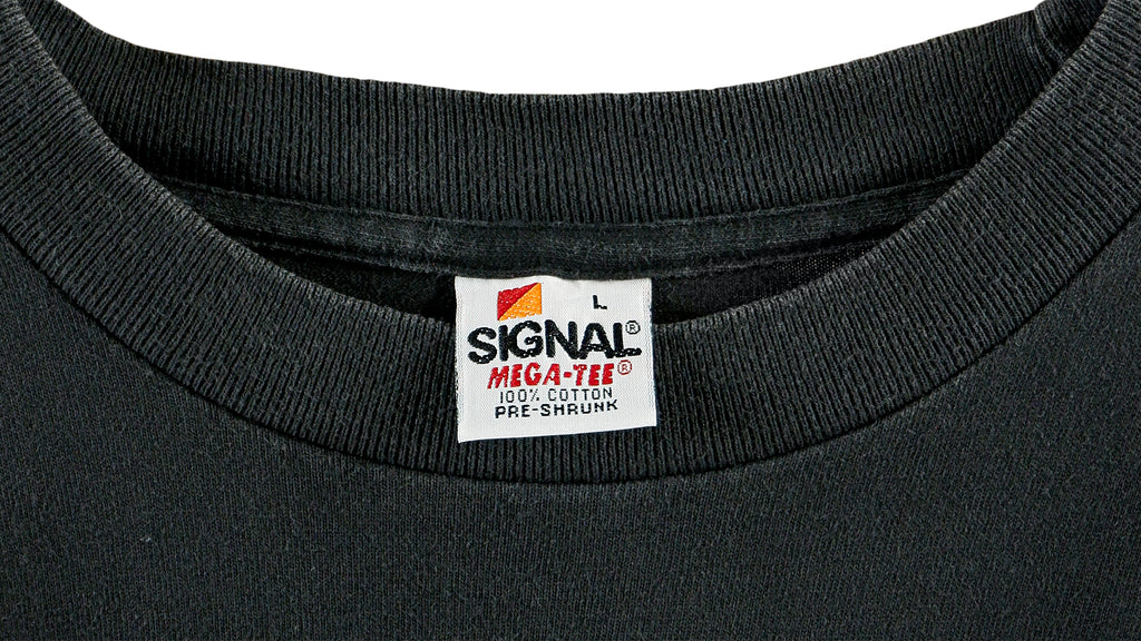 NBA (Signal) - Portland Blazers Spell-Out T-Shirt 1990s Large Vintage Retro Basketball