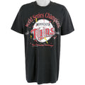 MLB - Minnesota Twins Spell-Out T-Shirt 1991 X-Large Vintage Retro Baseball