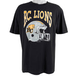 CFL - B.C. Lions Spell-Out T-Shirt 1990 Large Vintage Retro Football
