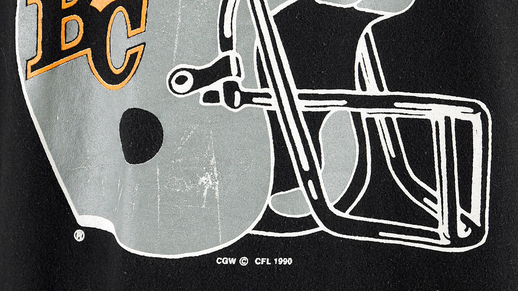 CFL - B.C. Lions Spell-Out T-Shirt 1990 Large Vintage Retro Football