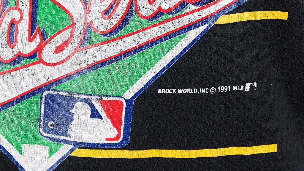 MLB - Atlanta Braves Champions Spell-Out T-Shirt 1991 X-Large Vintage Retro Baseball