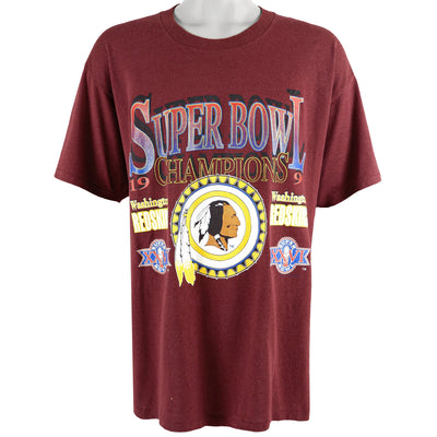 NFL (Logo 7) - Washington Redskins, Super Bowl XXVI Champions T-Shirt 1992 X-Large