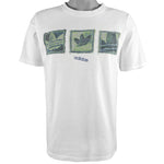 Adidas - White Spell-Out Deadstock T-Shirt 1990s Small