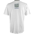 Adidas - White Spell-Out Deadstock T-Shirt 1990s Small Vintage Retro