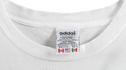 Adidas - White Spell-Out Deadstock T-Shirt 1990s Small Vintage Retro