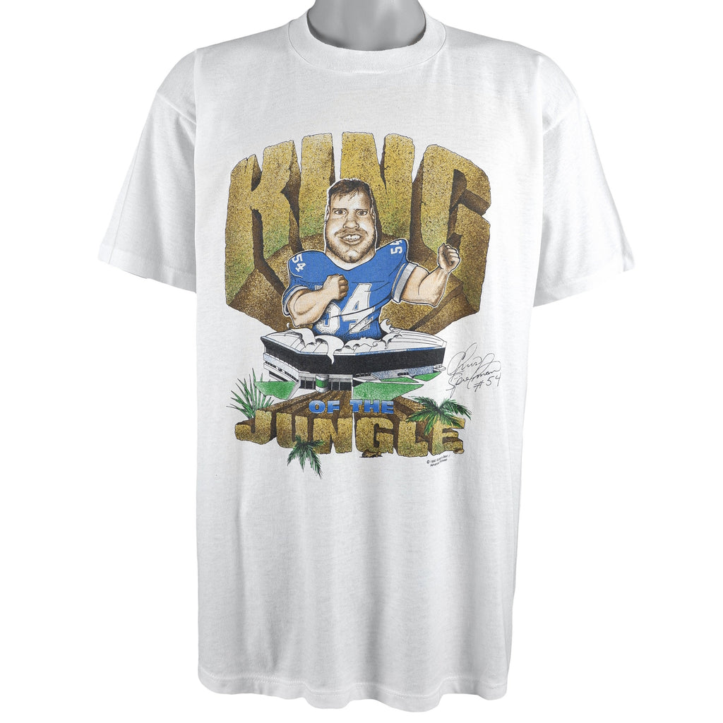 NFL (Jerzees) - King of the Jungle Spell-Out T-Shirt 1990 X-Large Vintage Retro Football