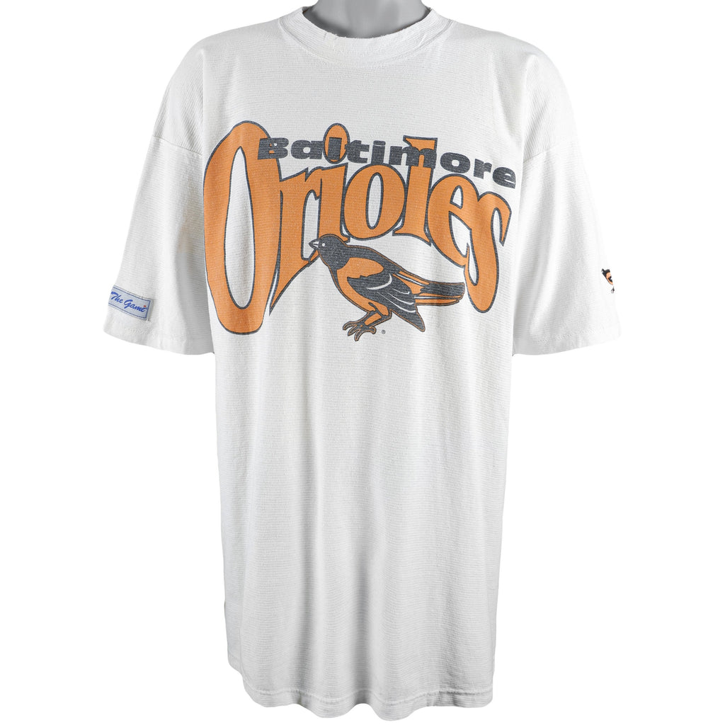 MLB (The Game) - Baltimore Orioles Spell-Out T-Shirt 1990s X-Large Vintage Retro Baseball