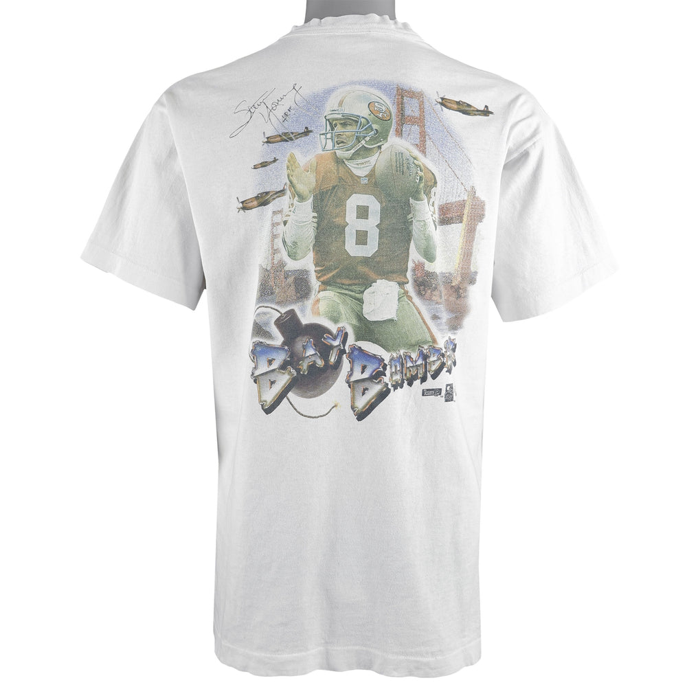 NFL (Pro Threads)- San Francisco 49ers - Steven Young Deadstock T-Shirt 1990s Large Vintage Retro Football