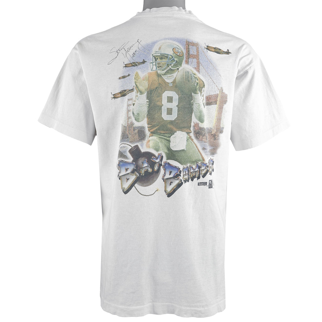 NFL (Pro Threads)- San Francisco 49ers - Steven Young Deadstock T-Shirt 1990s Large Vintage Retro Football