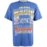 NBA (Belton) - Orlando Magic Spell-Out T-Shirt 1995 Large Vintage Retro Basketball