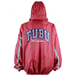 FUBU - Red Big Logo Hooded Jacket 1990s XX-Large Vintage Retro