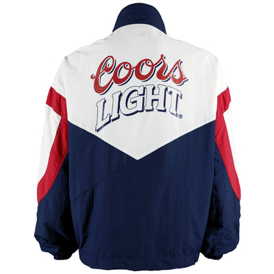 Vintage (Swingster) - Blue & White Coors Light Spell-Out Windbreaker 1990s X-Large
