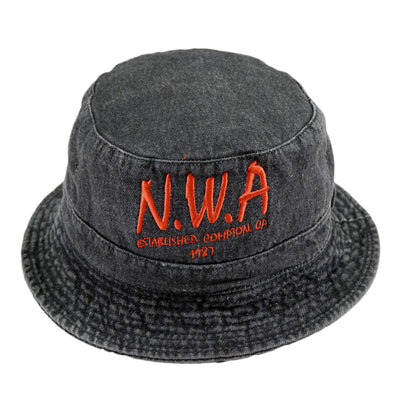 Vintage - Dark Grey N.W.A Bucket Hat Medium / Large