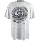 NFL (Trench) - Oakland Raiders Spell-Out T-Shirt 1990s X-Large Vintage Retro Football