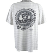 NFL (Trench) - Oakland Raiders Spell-Out T-Shirt 1990s X-Large Vintage Retro Football