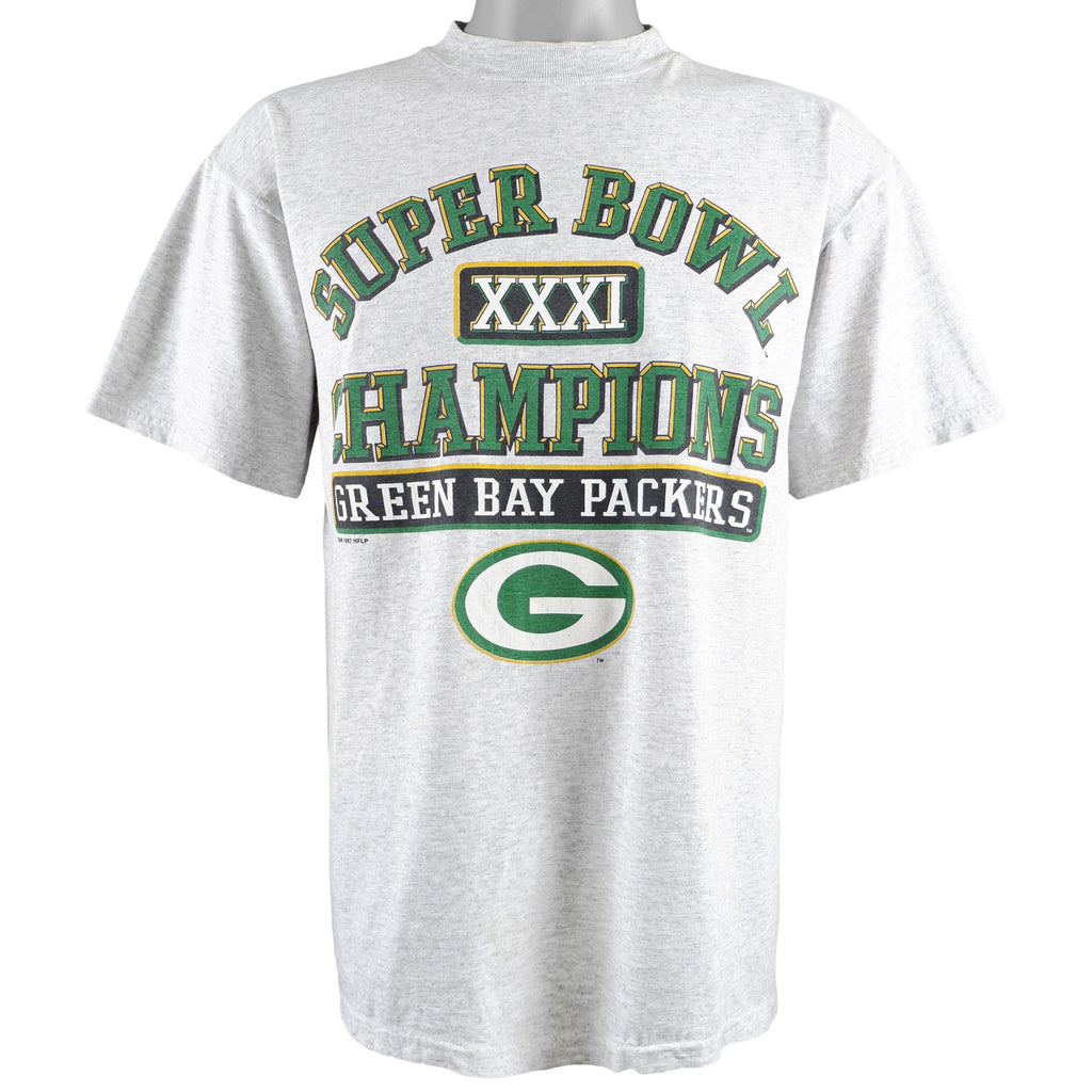 NFL (Logo 7) - Green Bay Packers, Super Bowl XXXI T-Shirt 1997 Large Vintage Retro Football