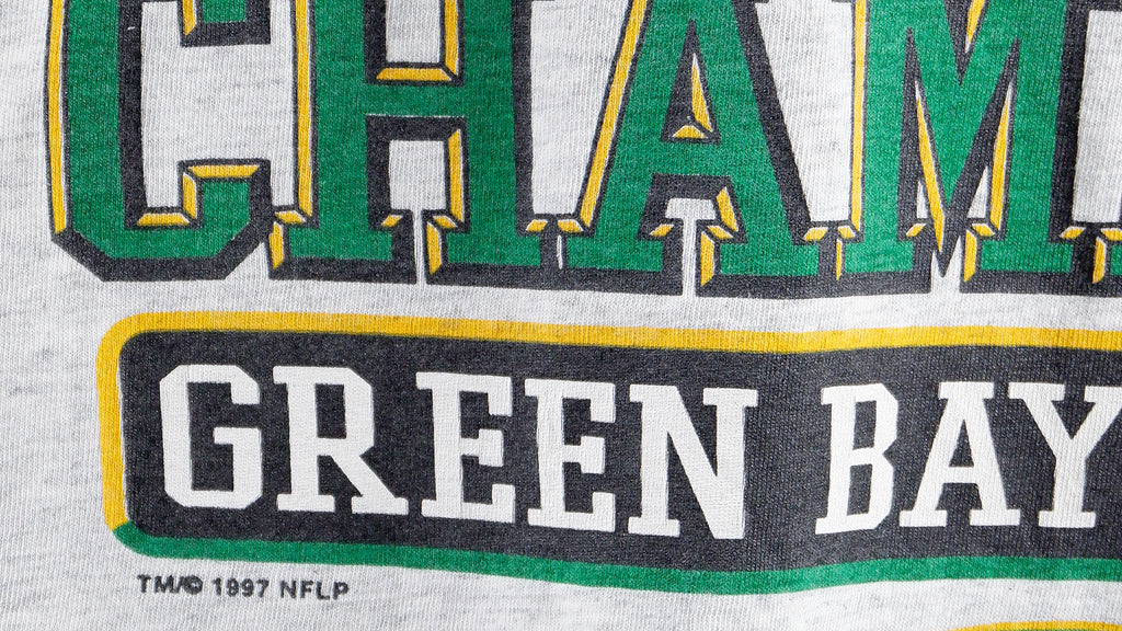 NFL (Logo 7) - Green Bay Packers, Super Bowl XXXI T-Shirt 1997 Large Vintage Retro Football