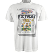 MLB -  Milwaukee Brewers - Major League Extra! T-Shirt 1989 Medium Vintage Retro Baseball