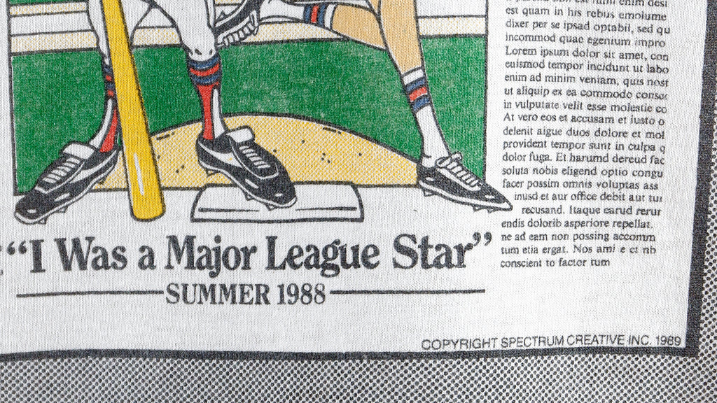 MLB -  Milwaukee Brewers - Major League Extra! T-Shirt 1989 Medium Vintage Retro Baseball