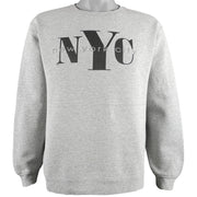 Vintage - NYC New York  Crew Neck Sweatshirt 1990s Medium Vintage Retro