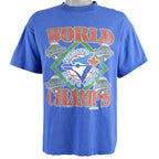 MLB (Trench) - Toronto Blue Jays Spell-Out T-Shirt 1992 X-Large Vintage Retro Baseball