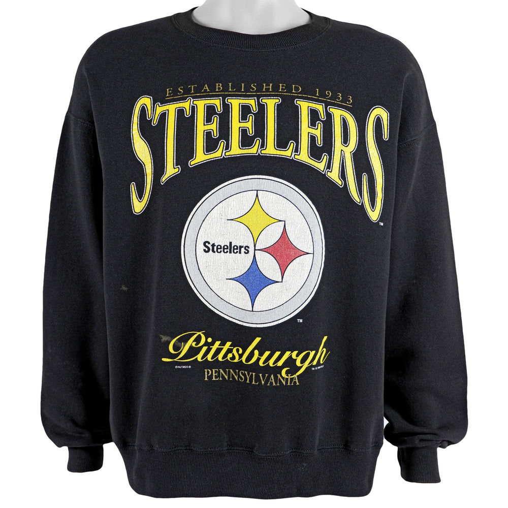 NFL (Nutmeg) - Pittsburgh Steelers Crew Neck Sweatshirt 1996 X-Large Vintage Retro Football
