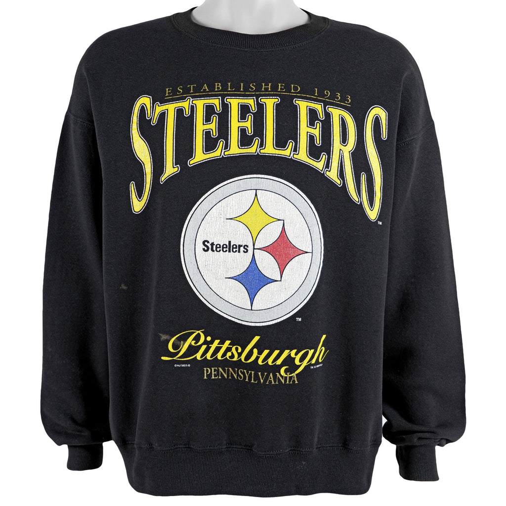 NFL (Nutmeg) - Pittsburgh Steelers Crew Neck Sweatshirt 1996 X-Large Vintage Retro Football