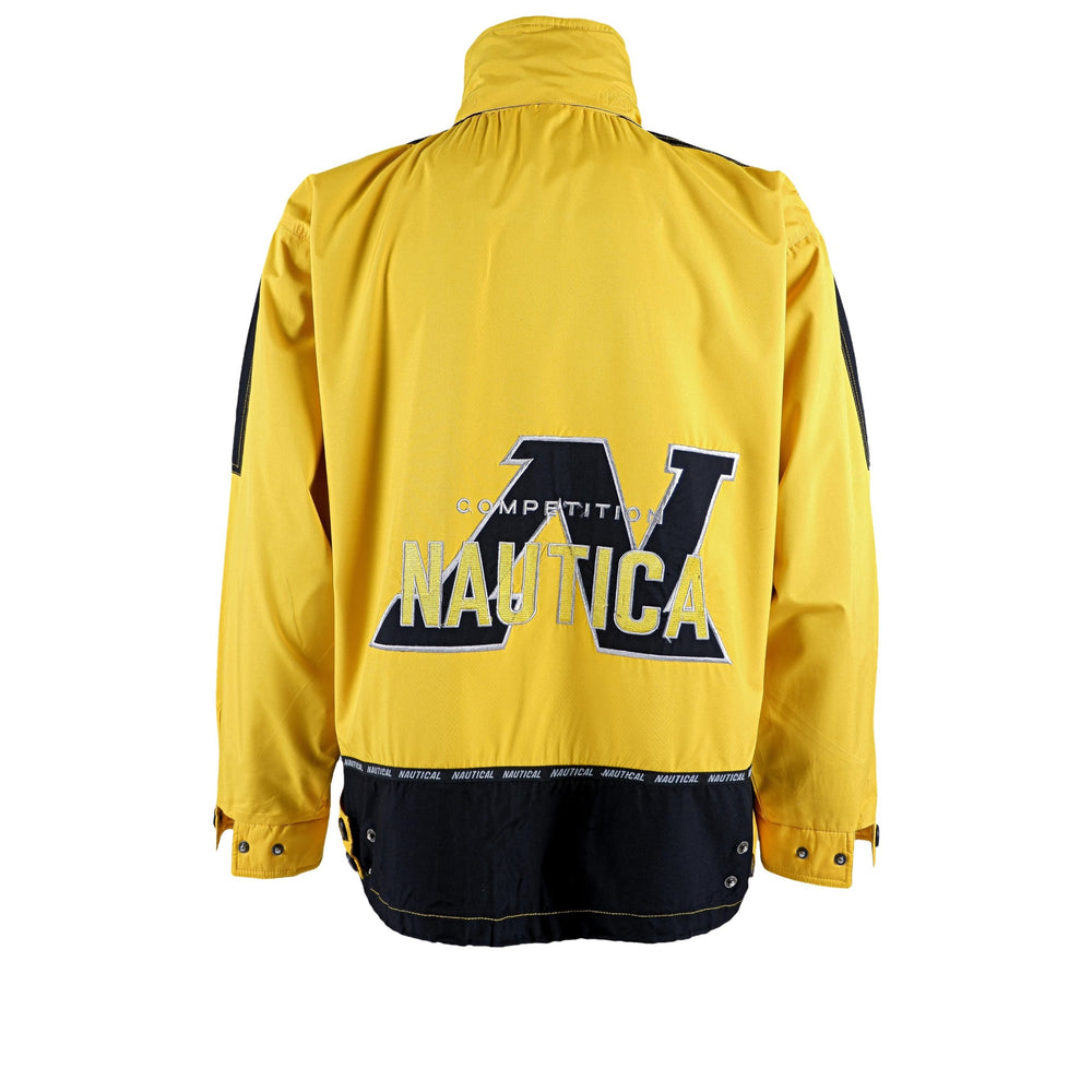 Nautica - Yellow Competition Sailing Jacket 1990s Large Vintage Retro