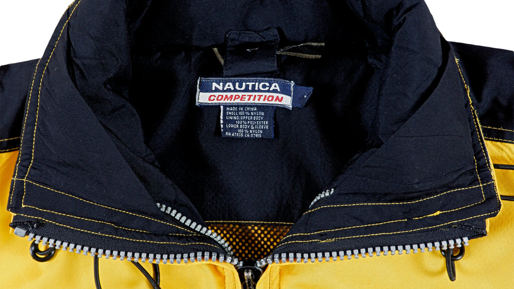 Nautica - Yellow Competition Sailing Jacket 1990s Large Vintage Retro
