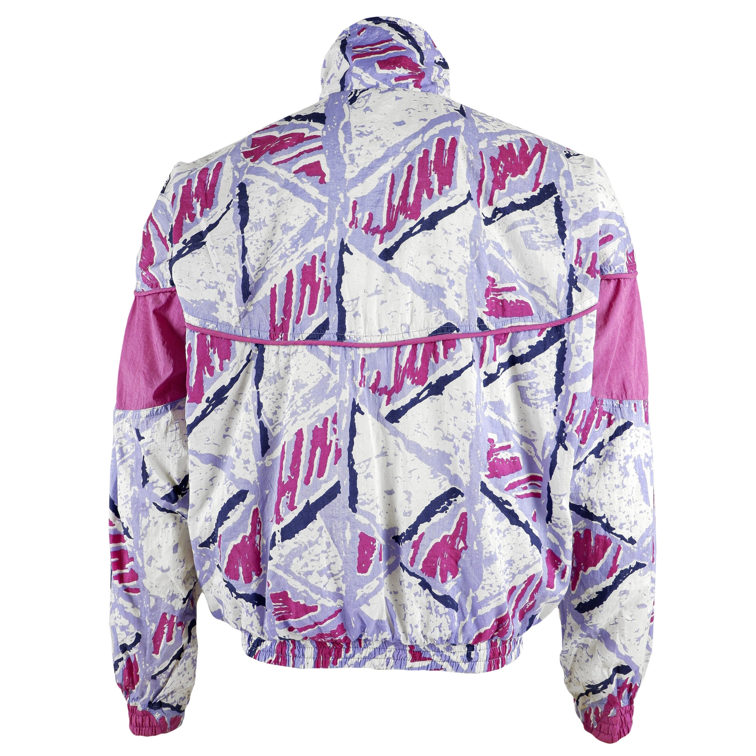 Nike - Pink Challenge Court Patterned Bomber Jacket 1990s Medium Vintage Retro 
