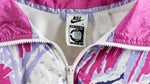 Nike - Pink Challenge Court Patterned Bomber Jacket 1990s Medium Vintage Retro 