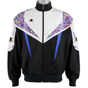 Champion - Black & White Japanese Track Jacket 1990s Large Vintage Retro