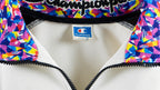 Champion - Black & White Japanese Track Jacket 1990s Large Vintage Retro
